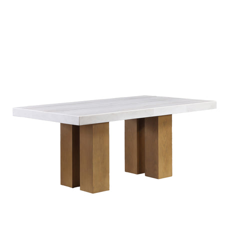 Artemis Tan/White Marble Top Dining Table from Steve Silver - Luna Furniture