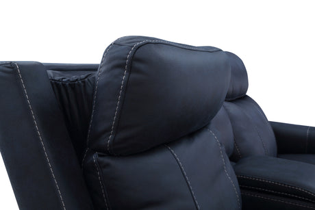 Valencia Ocean Blue Dual-Power Reclining Console Loveseat from Steve Silver - Luna Furniture