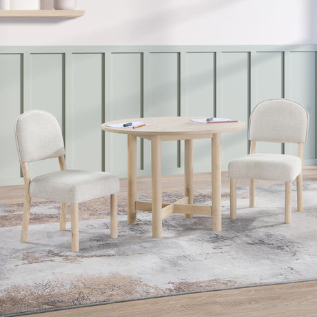 Gabby Washed Oak Soft Fabric Kids Side Chair, Set of 2 from Steve Silver - Luna Furniture