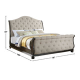 Rhapsody Sand Queen Sleigh Bed