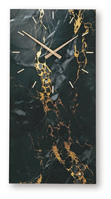 Teague Black/Gold Finish Wall Clock from Ashley - Luna Furniture