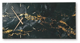 Teague Black/Gold Finish Wall Clock from Ashley - Luna Furniture