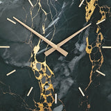 Teague Black/Gold Finish Wall Clock from Ashley - Luna Furniture