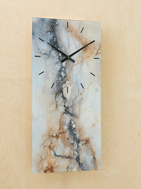 Teague Brown/Gray/Ivory Wall Clock from Ashley - Luna Furniture