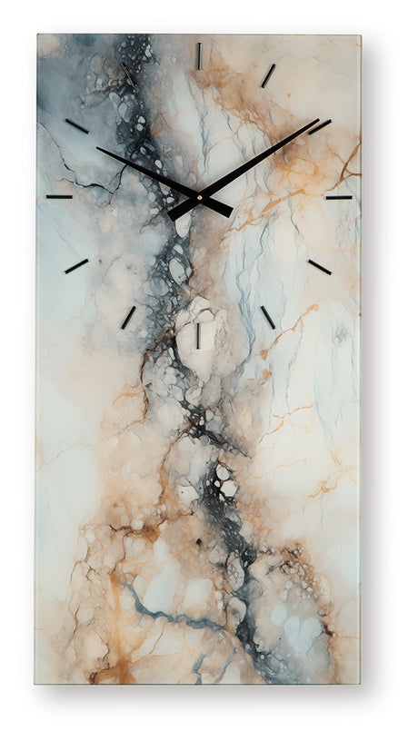 Teague Brown/Gray/Ivory Wall Clock from Ashley - Luna Furniture