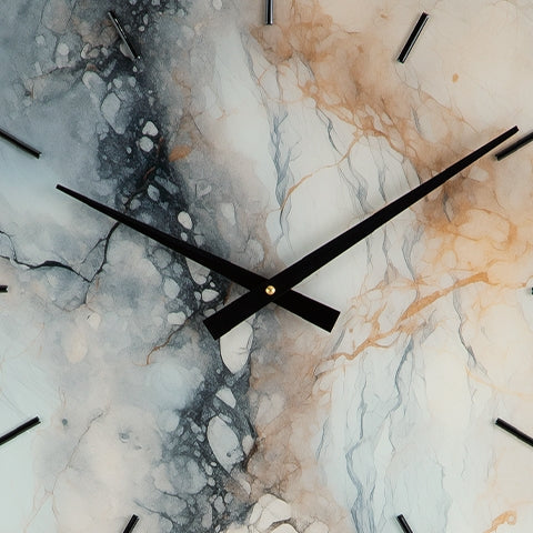 Teague Brown/Gray/Ivory Wall Clock from Ashley - Luna Furniture