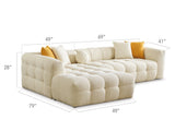 Teddy Cream Sectional Sofa