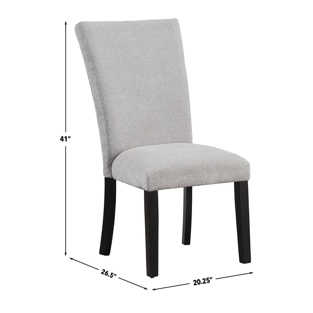Artemis White/Gray 5-Piece 70″ Rectangle Marble Top Dining Set with Chenille Chairs from Steve Silver - Luna Furniture
