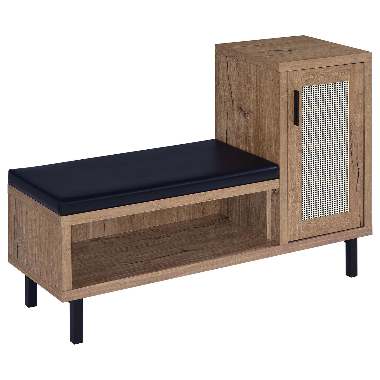 Teller 1-door Entryway Shoe Storage Bench Natural Oak from Coaster - Luna Furniture