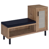 Teller 1-door Entryway Shoe Storage Bench Natural Oak from Coaster - Luna Furniture