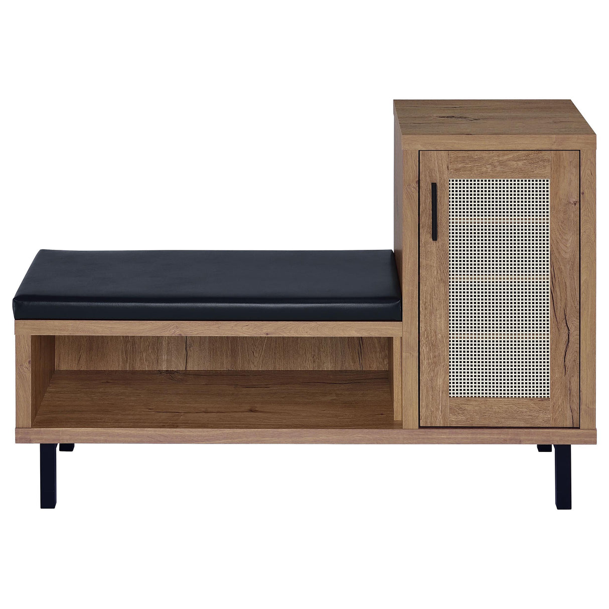 Teller 1-door Entryway Shoe Storage Bench Natural Oak from Coaster - Luna Furniture