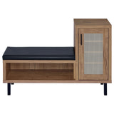 Teller 1-door Entryway Shoe Storage Bench Natural Oak from Coaster - Luna Furniture