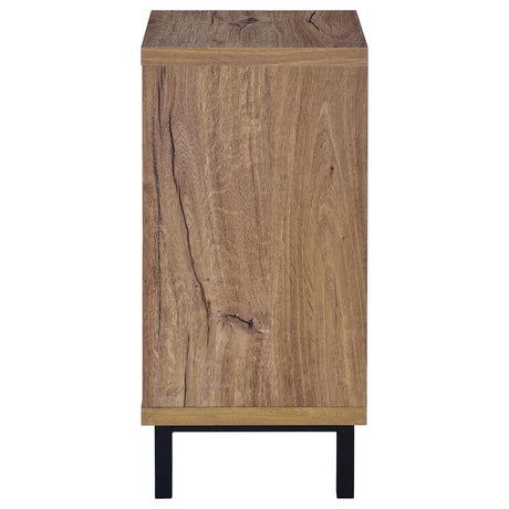 Teller Natural Oak 1-door Entryway Shoe Storage Bench from Coaster - Luna Furniture