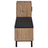 Teller 1-door Entryway Shoe Storage Bench Natural Oak from Coaster - Luna Furniture