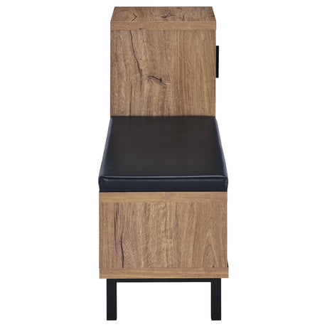 Teller Natural Oak 1-door Entryway Shoe Storage Bench from Coaster - Luna Furniture