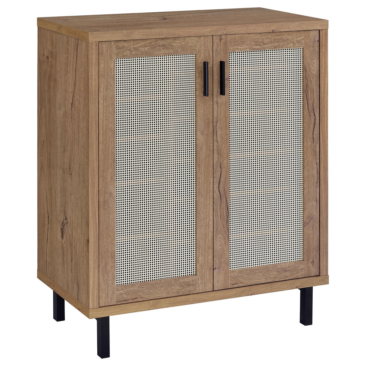 Teller Natural Oak 2-Door Shoe Storage Cabinet from Coaster - Luna Furniture