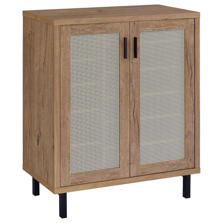 Teller Natural Oak 2-Door Shoe Storage Cabinet from Coaster - Luna Furniture