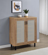 Teller Natural Oak 2-Door Shoe Storage Cabinet from Coaster - Luna Furniture