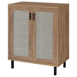 Teller Natural Oak 2-Door Shoe Storage Cabinet from Coaster - Luna Furniture