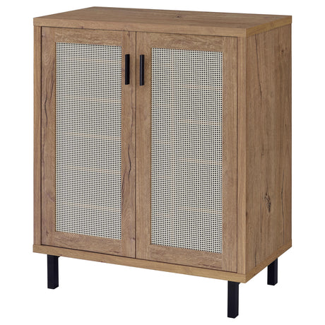 Teller Natural Oak 2-Door Shoe Storage Cabinet from Coaster - Luna Furniture