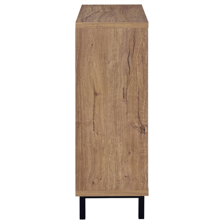 Teller Natural Oak 2-Door Shoe Storage Cabinet from Coaster - Luna Furniture