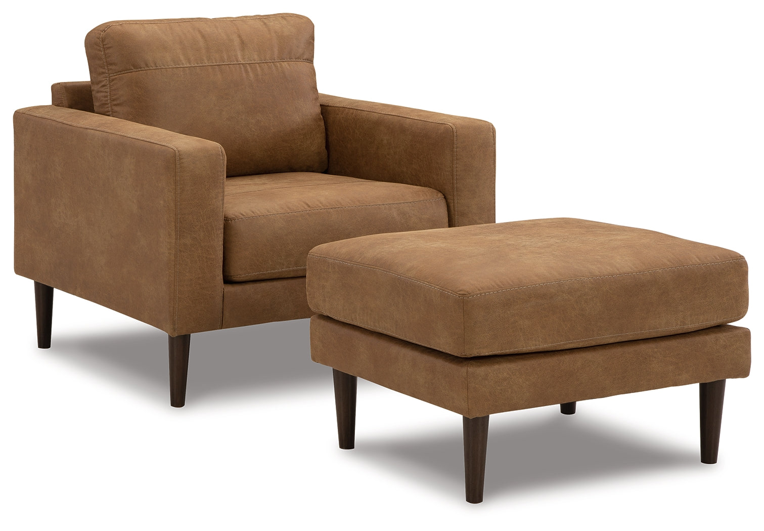 Telora Chair and Ottoman in Caramel from Ashley Furniture - Luna Furniture