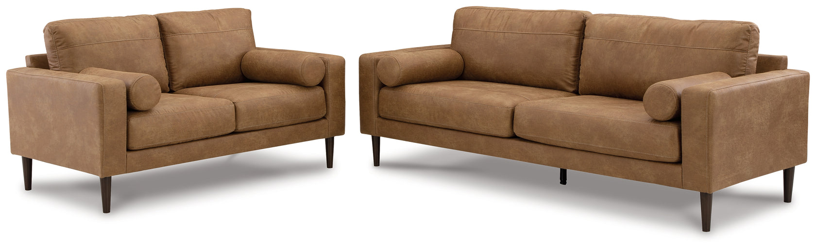 Telora Sofa and Loveseat in Caramel from Ashley Furniture - Luna Furniture