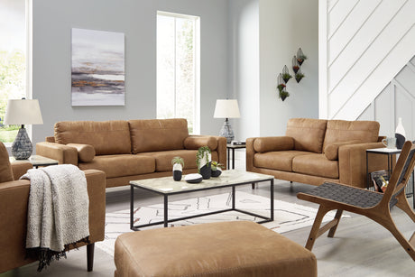 Telora Sofa, Loveseat, Chair and Ottoman in Caramel from Ashley - Luna Furniture