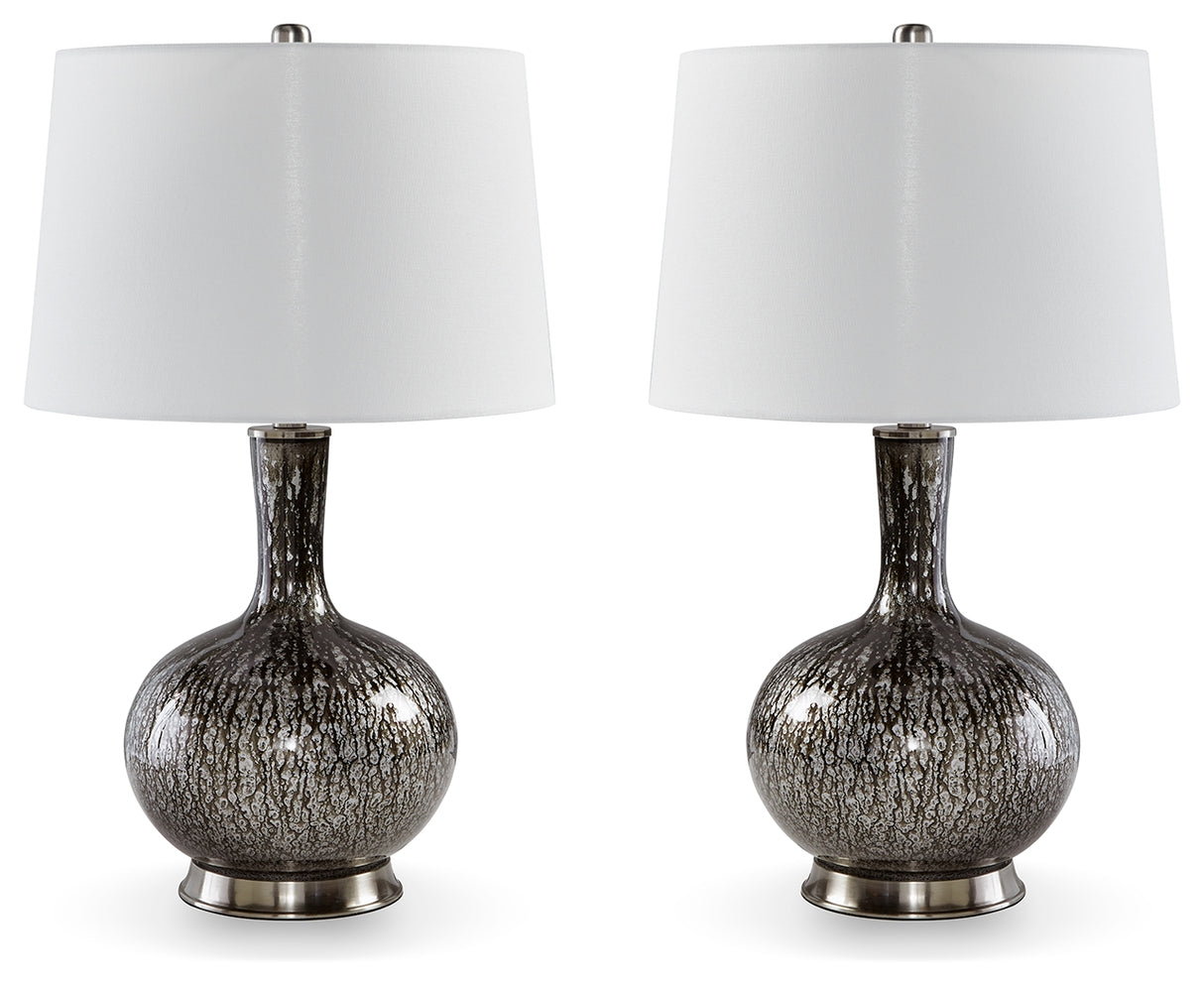 Tenslow 2-Piece Table Lamp Set in Antique Black from Ashley - Luna Furniture
