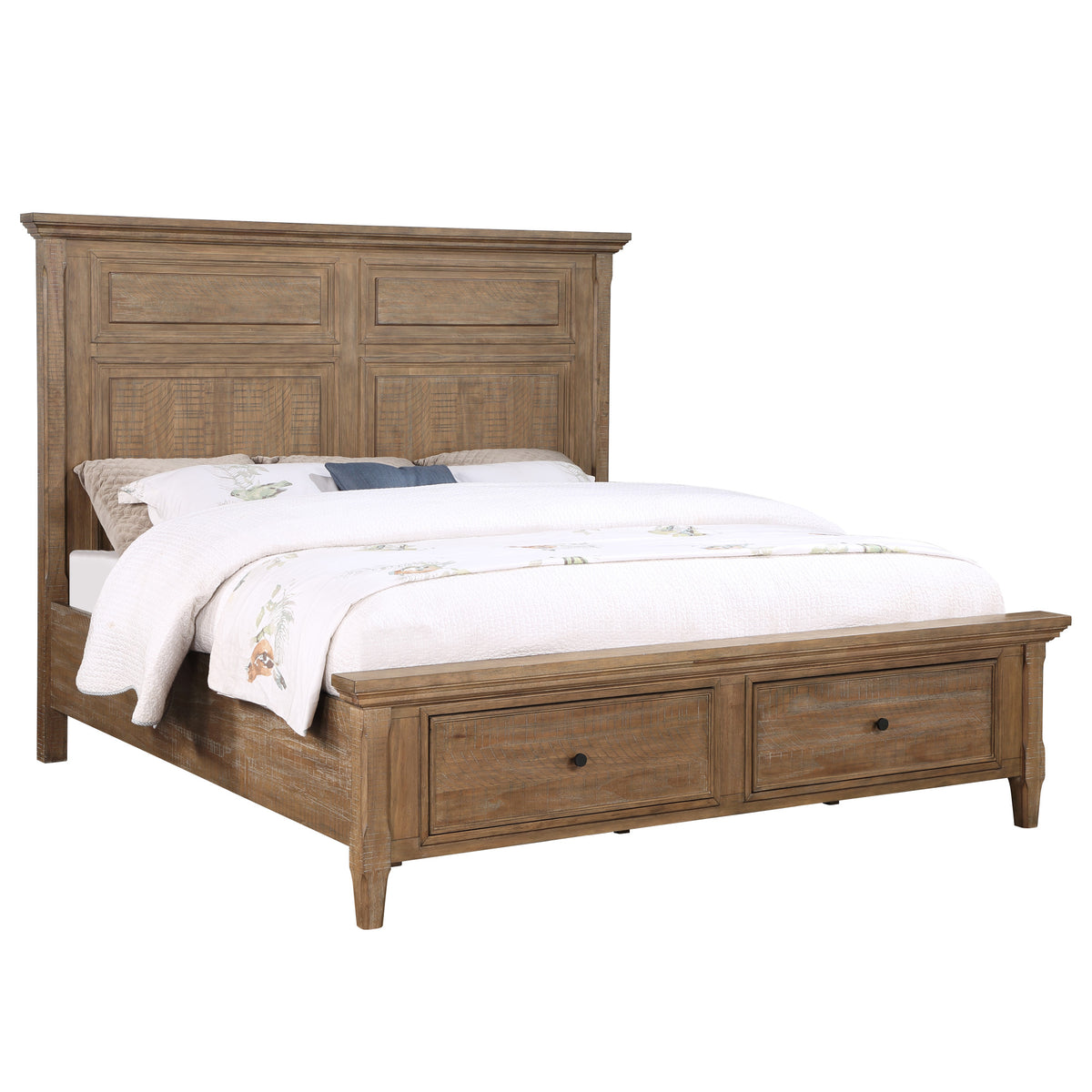 Riverdale Driftwood King Storage Platform Bed from Steve Silver - Luna Furniture