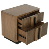 Terrace Ash Brown 2-Drawer Nightstand from Coaster - Luna Furniture