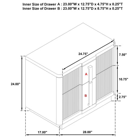 Terrace Ash Brown 2-Drawer Nightstand from Coaster - Luna Furniture