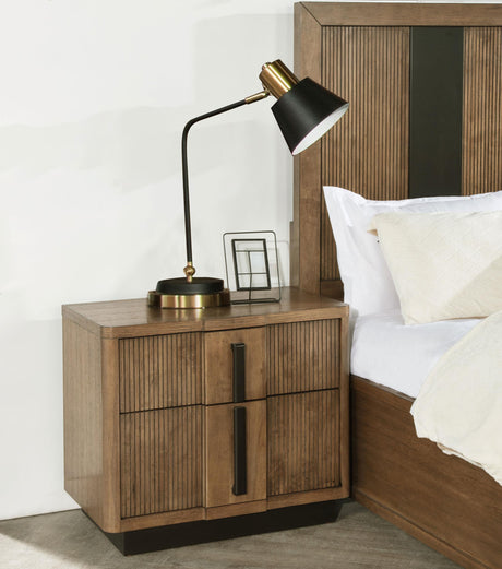 Terrace Ash Brown 2-Drawer Nightstand from Coaster - Luna Furniture