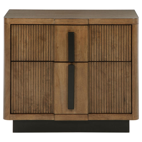 Terrace Ash Brown 2-Drawer Nightstand from Coaster - Luna Furniture