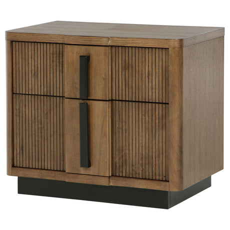 Terrace Ash Brown 2-Drawer Nightstand from Coaster - Luna Furniture