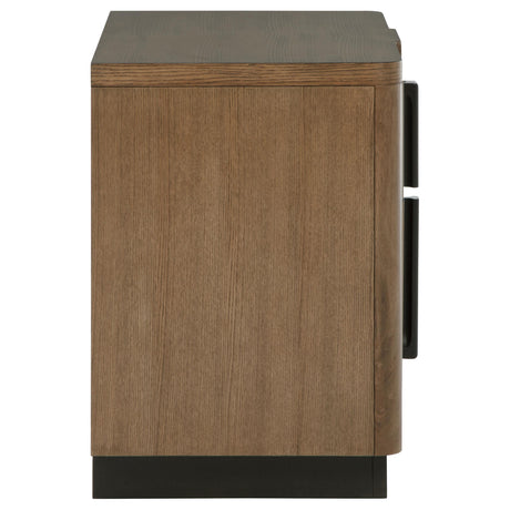 Terrace Ash Brown 2-Drawer Nightstand from Coaster - Luna Furniture