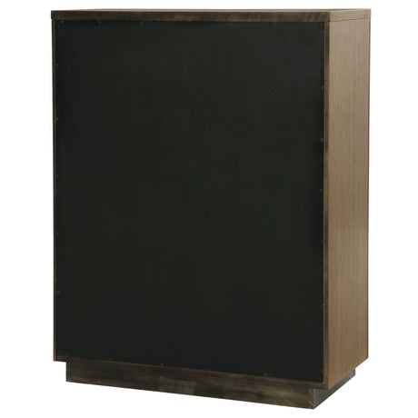 Terrace Ash Brown 5-Drawer Chest from Coaster - Luna Furniture