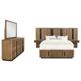 Terrace 5-piece Eastern King Wall Panel Bedroom Set Ash Brown from Coaster - Luna Furniture
