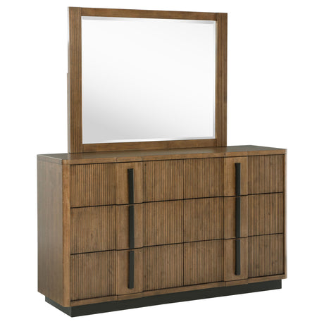 Terrace Ash Brown 6-Drawer Dresser and Mirror from Coaster - Luna Furniture