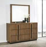 Terrace Ash Brown 6-Drawer Dresser and Mirror from Coaster - Luna Furniture