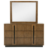 Terrace Ash Brown 6-Drawer Dresser and Mirror from Coaster - Luna Furniture