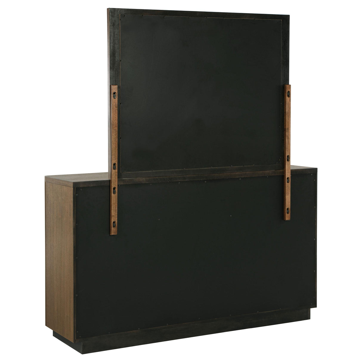 Terrace Ash Brown 6-Drawer Dresser and Mirror from Coaster - Luna Furniture