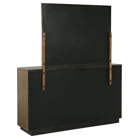 Terrace Ash Brown 6-Drawer Dresser and Mirror from Coaster - Luna Furniture