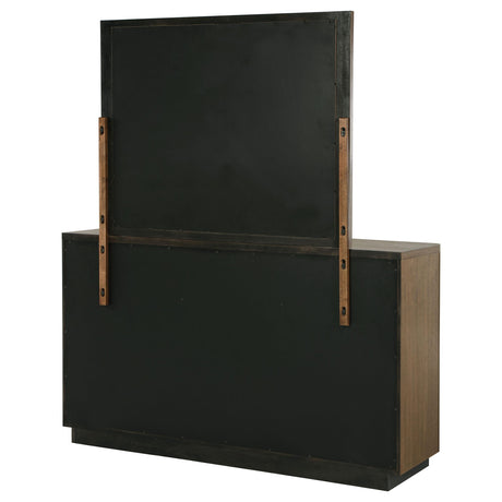 Terrace Ash Brown 6-Drawer Dresser and Mirror from Coaster - Luna Furniture