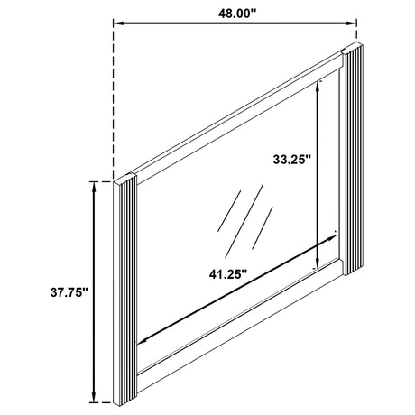 Terrace Ash Brown Dresser Mirror (Mirror Only) from Coaster - Luna Furniture
