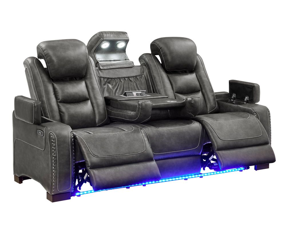 Tesla Gray 3-Piece Power Reclining Set from Happy Homes - Luna Furniture