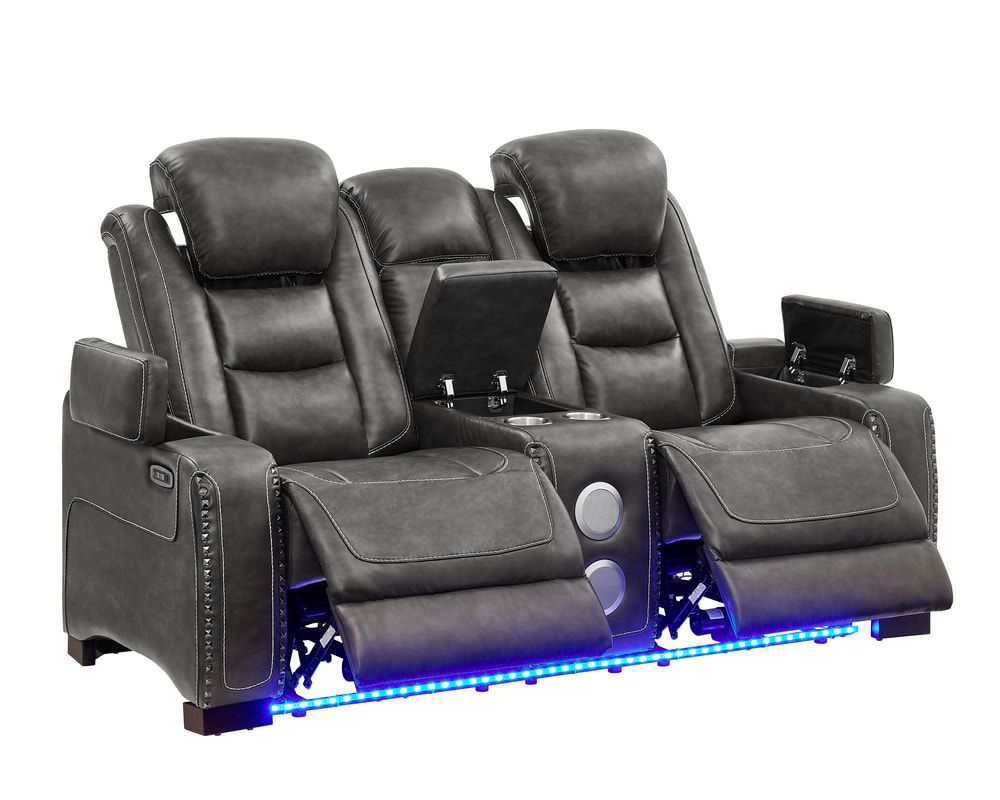 Tesla Gray 3-Piece Power Reclining Set from Happy Homes - Luna Furniture