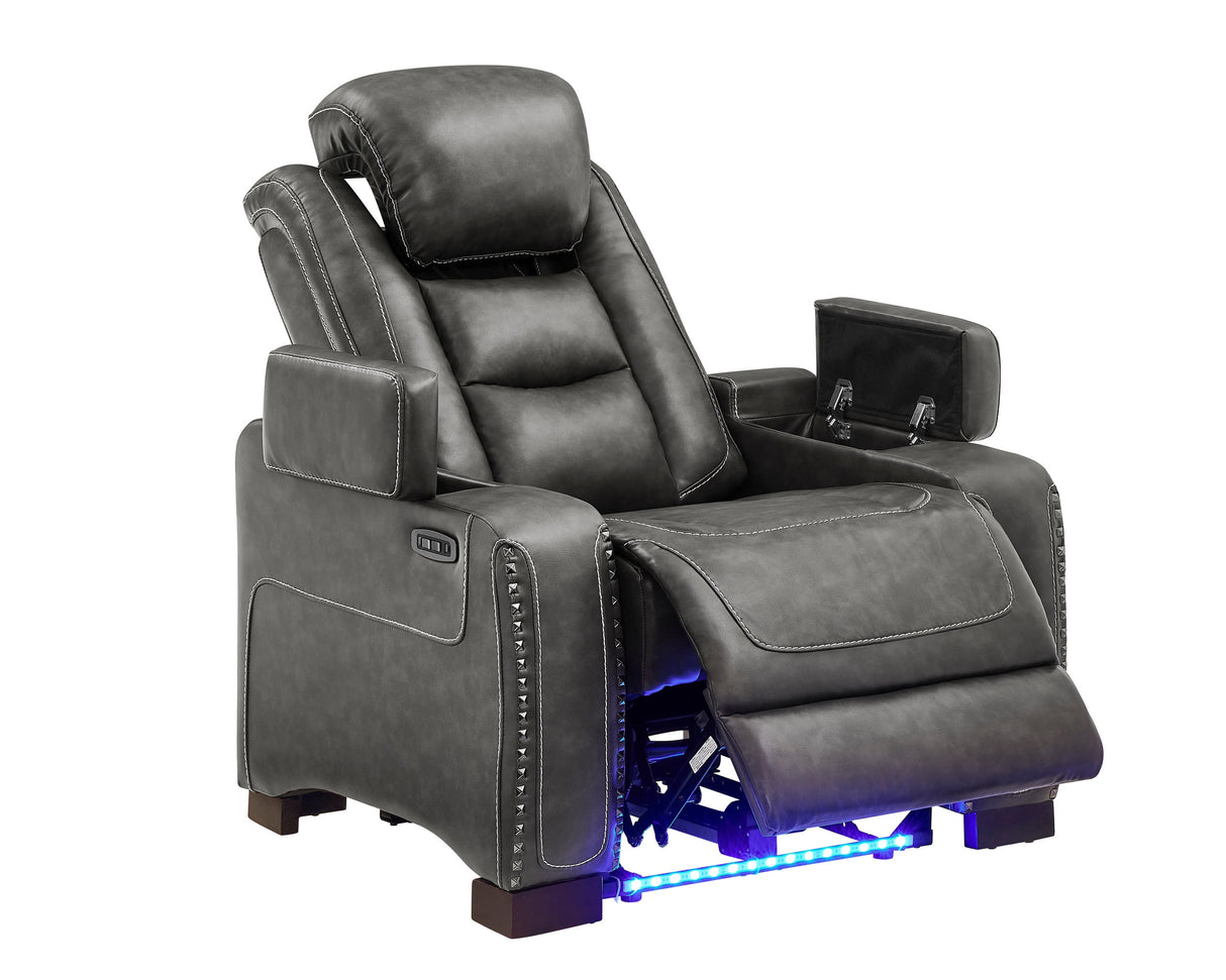 Tesla Gray 3-Piece Power Reclining Set from Happy Homes - Luna Furniture