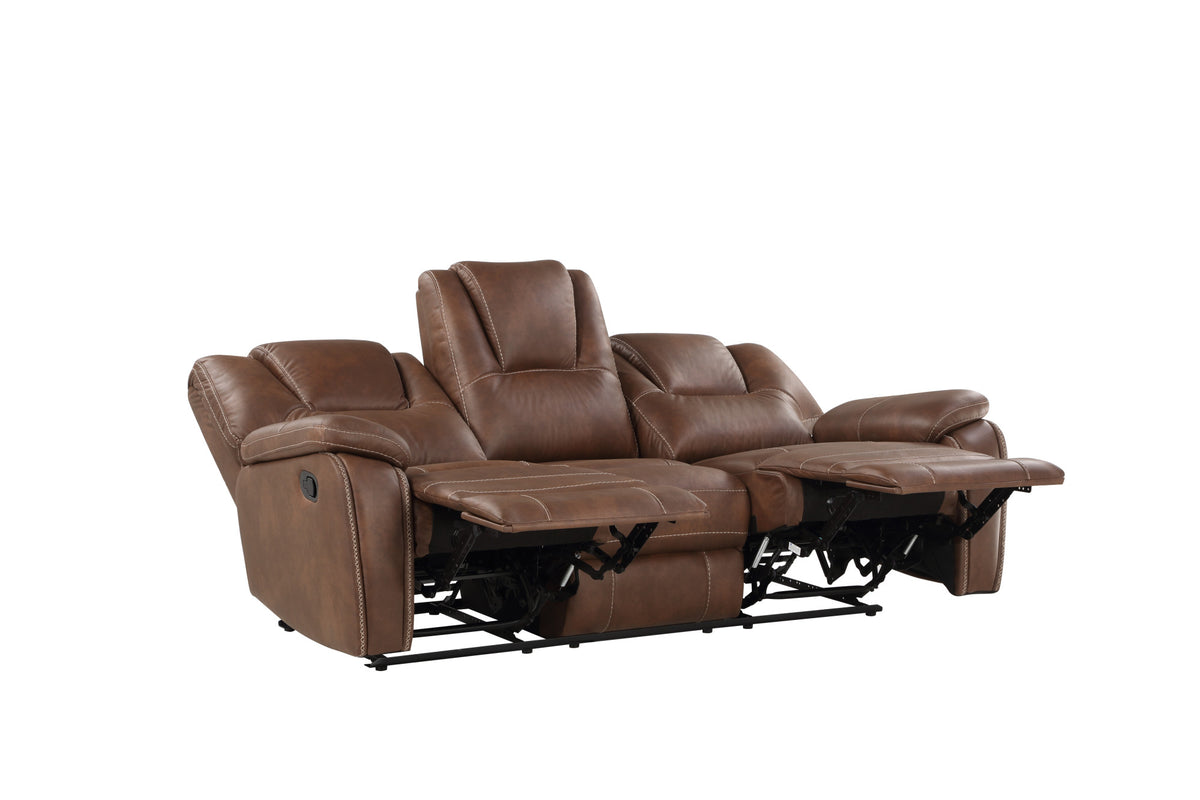 Katrine Brown Manual Reclining Sofa from Steve Silver - Luna Furniture
