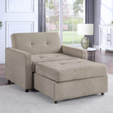 Noah Brown Convertible Sleeper Chair-and-a-Half from Steve Silver - Luna Furniture